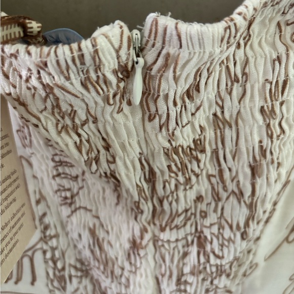 ANTONIO MELANI cream and tan Print Mini Dress - Picture 11 of 12